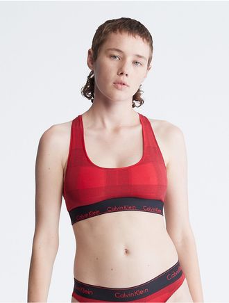Calvin Klein Calvin Klein Womens Icon Cotton Modal Unlined Bralette - Red - XS