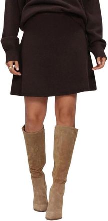 Notre-V Nv-Ies Mini Rok - Dames - Korte rokken - Bruin - 2XL - Rokken