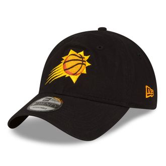 New Era Unisex-Adult NBA 9TWENTY Core Classic Black Primary Logo Adjustable Hat Cap One Size Fits All, Phoenix Suns Black, One size