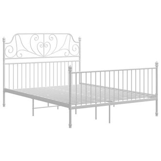 Berkfield Home Bed Frame White Metal 160x200 cm