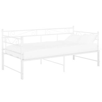 Berkfield Home Pull-out Sofa Bed Frame White Metal 90x200 cm