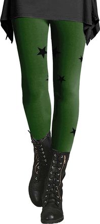 Generic Patterned Leggings for Women Buttery Soft Elastic Opaque Tummy Control Leggings Skin-Friendly Comfy Tights Ladies Slimming Fit Casual Dressy Pants (Gr