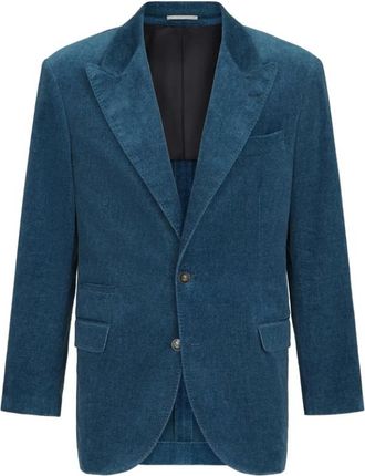 Brunello Cucinelli Tailor Blazer - Heren - Jassen - Blauw - Maat: L Katoen