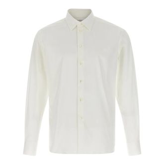 Ferragamo Poplin Shirt - male - Ferragamo - Formal Shirts - White - 3XL - Shirts