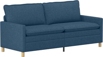 vidaXL Sof&aacute; 3 Plaza Azul 196 X 81 X 87,5 Cm Tela Vidaxl