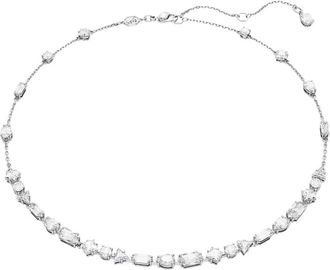 Swarovski Ketting Wit gerhodineerd zirkonia - Dames - Kettingen - Grijs - ONE Size - Accessoires