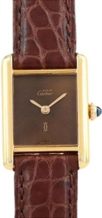 Cartier Pre-owned Must Tank Manual Wind - Dames - Vintage Horloges - Bruin - ONE Size - Vintage