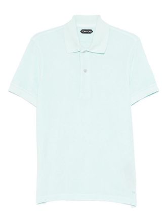 Tom Ford Sky Blue Solid Polo