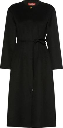 Max Mara Fiacre Coat - Dames - Jas met riem - Zwart - 2XS - Wol - Jassen