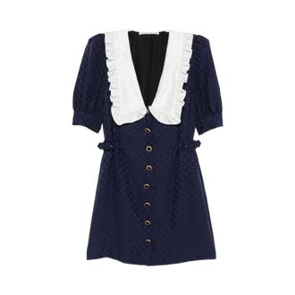 Alessandra Rich Dames, Jurken, Blauw, Maat: 2XS