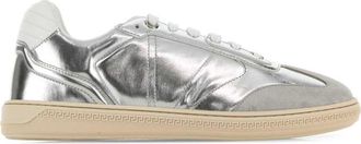 Versace Silver Leather Sneakers
