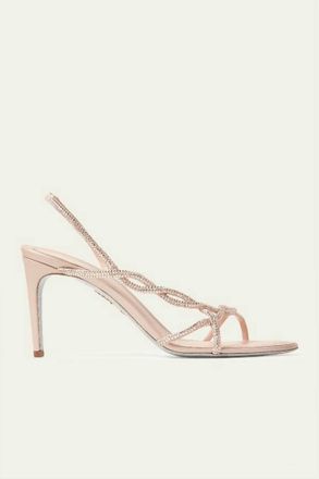 Rene Caovilla Womens Braid 80 Sandal In Champagne