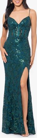 Blondie Nites Sequin Tapestry Sheath Gown in Hunter at Nordstrom, Size 9
