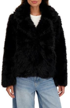 Sebby Faux Fur Blazer in Black at Nordstrom Rack, Size X-Large