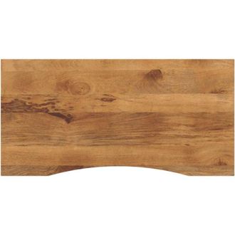 vidaXL Piano Scrivania con Curva 140x50x2,5cm Massello Grezzo di Mango Vidaxl