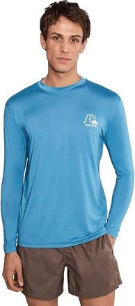 Quiksilver Dna Logo Long Sleeve Surf T-Shirts Mens Swimwear Riviera : 2XL, Polyester/Spandex