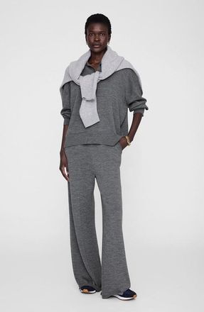 Anine Bing Adley Pant in Medium Heather Grey at Nordstrom, Size Large