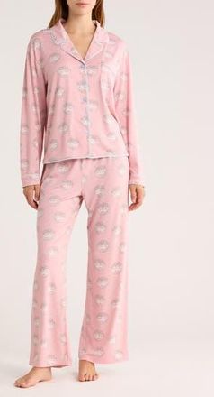 Honeydew Intimates Quiet Night Long Sleeve Button-Up Top & Pants Pajamas in Rose Disco Balls at Nordstrom Rack, Size X-Large