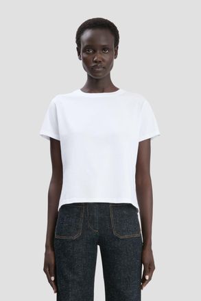 Victoria Beckham Shrunken Fit T-Shirt In White XS