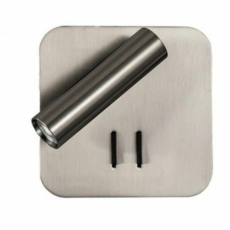 Fabrilamp Aplique 2+6w 4000k Manet Cuadrado Niquel 130lm Doble Encendido 14x14x12 Cm
