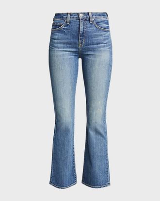 Nili Lotan Mid-Rise Bootcut Crop Jeans
