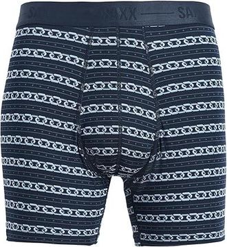 Saxx Underwear Smooth Luxe Micro Modal Boxer Brief Mens Underwear Link Stripe/Dark Ink : 2XL, Elastane/Modal