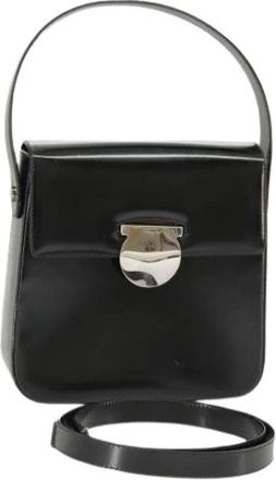 Ferragamo Pre-owned Handbags, female, Black, Size: ONE SIZE Pre-owned Leather Handbag