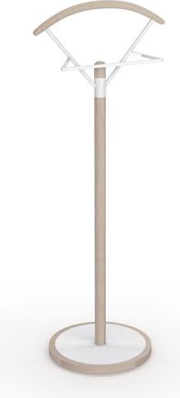 HERDASA Galán de noche de madera de haya y metal roble-blanco 117x42x34 cm