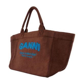 Ganni XXL Tote Bag - Brown