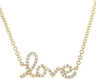 Sabrina Designs 14K 0.11 Ct. Tw. Diamond Love Necklace