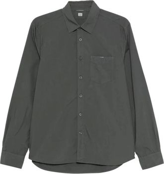 C.P. Company Camicia Popeline Maniche Lunghe - - Shirts - Uomo - Verde - S