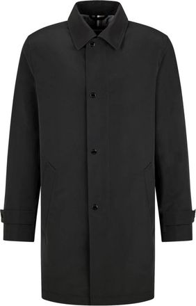 HUGO BOSS Dain Overcoat - Heren - Mantel - Zwart - 4XL - Katoen - Jassen