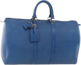 Louis Vuitton Pre-owned Weekend Bags, female, Blue, Size: ONE SIZE Pre-owned Vintage Epi Boston Bag