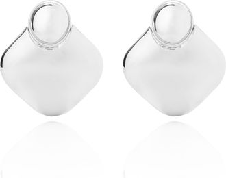 Federica Tosi Argento Lily Clip Closure 925 Silver Plated Bronze Metal Earrings