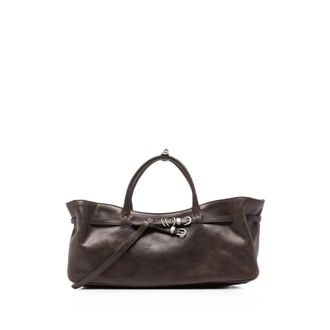 Margesherwood Grandma Buckled Leather Tote Bag