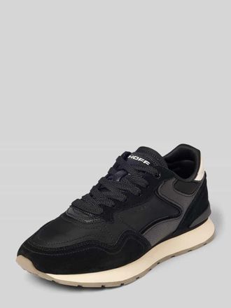 Hoff Sneaker aus Leder-Mix mit Logo-Detail Modell City in Black, Gr&ouml;&szlig;e 36