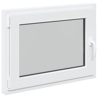 vidaXL Colore Interno Della Finestra Del Seminterrato Bianco Risor Vidaxl