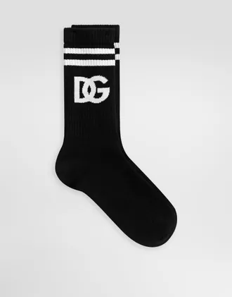 Dolce & Gabbana Cotton Logo Socks - Man Socks Multi-colored Xl
