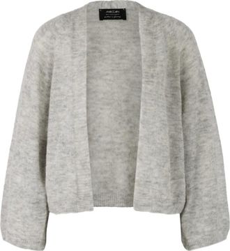 Marc Cain Gebreide Cardigan uit Duitsland - Dames - Truien - Grijs - Maat: XL Wol