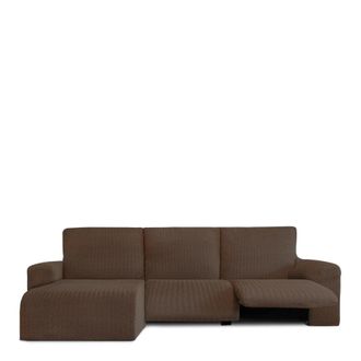 Eysa Funda de sof&aacute; chaise relax izquierda b/c marr&oacute;n 250 - 360 cm