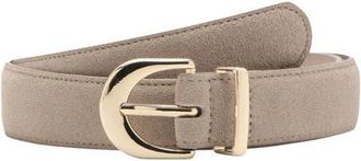 Mango Oval Buckle Suede Belt in Sand at Nordstrom, Size X-Large