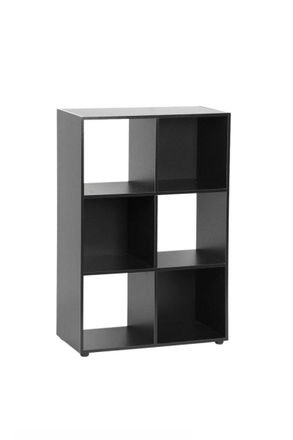 Regalos Miguel Estanter&iacute;as - Estanter&iacute;a Luar 6 Compartimentos - Negro Mate