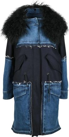 Dondup parka - Dames - Parka Jassen - Blauw - M - Wol - Jassen