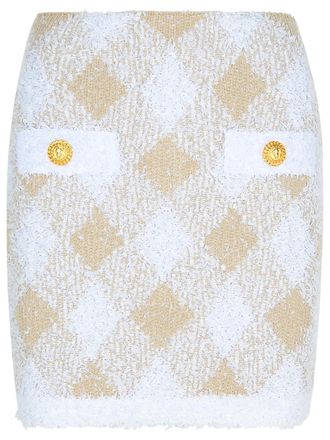 Balmain Beige Polyamid Mischrock