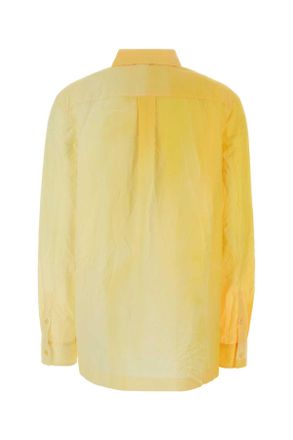 Loewe Womens Yellow Cotton Blend Shirt Exterior: Polyester Camicie