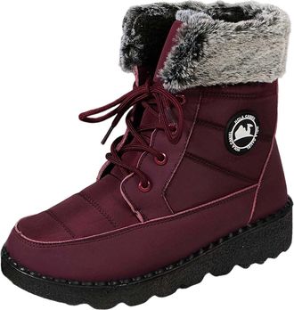 Generic Sobzia Snow Boots for Women Waterproof Anti-Slip Hiking Outdoor Trekking Snowproof Winter Shoes for Men Snowboots Fur Lined Walking High Warm Comforta