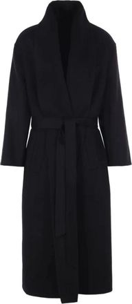 Tom Ford Wollen Kasjmier Shawl Jas - Heren - Jas met riem - Zwart - M - Wol - Jassen