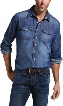 Ariat Mens Classic Retro Denim Snap Shirt