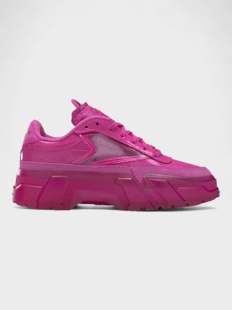 Reebok Womens Cardi B x Wmns Club C Dynamic Pink - Size UK 4