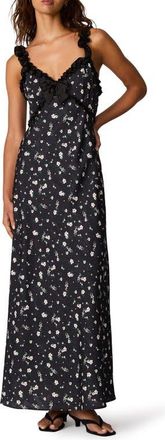 Steve Madden Lavern Floral Ruffle Maxi Dress in Rosebud at Nordstrom, Size 10